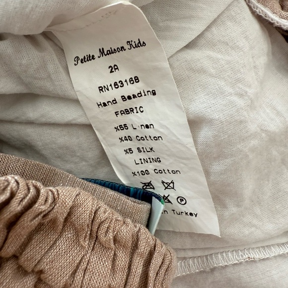 Petite Maison Ashlyn Linen Top and Shorts Set 2T - Picture 7 of 11